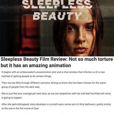 Sleepless Beauty Film Review: Not so much torture but it has an amazing animation